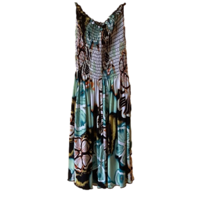 Paris Paris strapless floral Hawaiian bodycon bohemian dress size medium